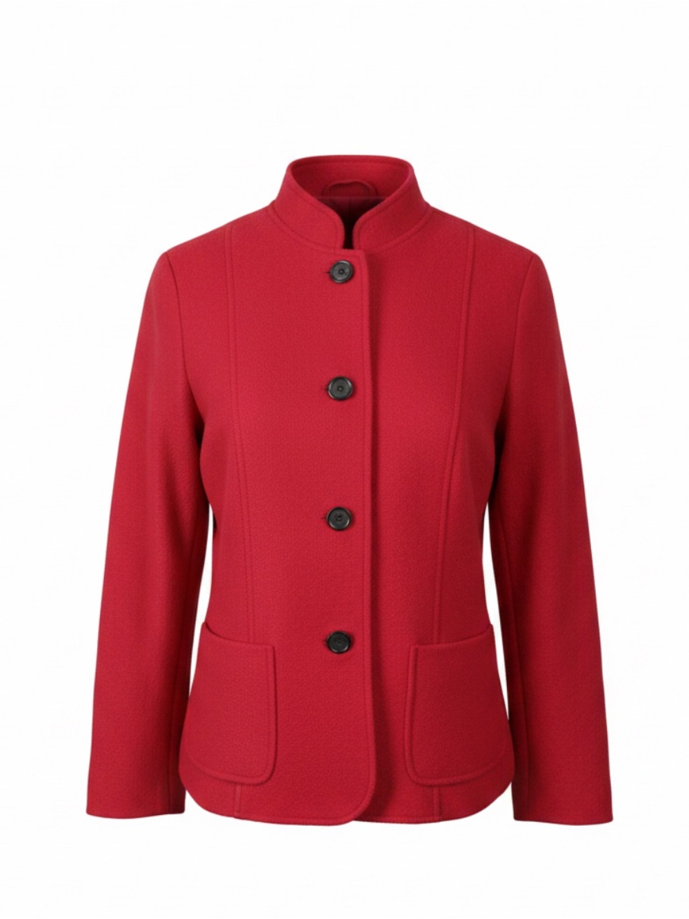 Talbots Women Red Wool Blazer Suit Jacket Size 8P